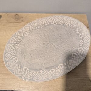 Cravings By Chrissy Teigen Blue Gray Oval Serving Platter